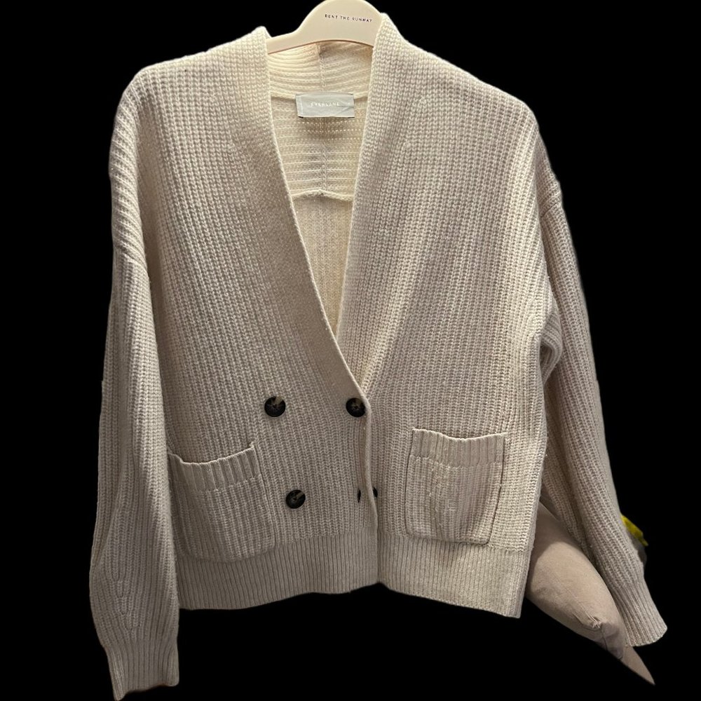 Everlane Merino Wool Double-Breasted Cardigan cardigan size small (Retail $145)